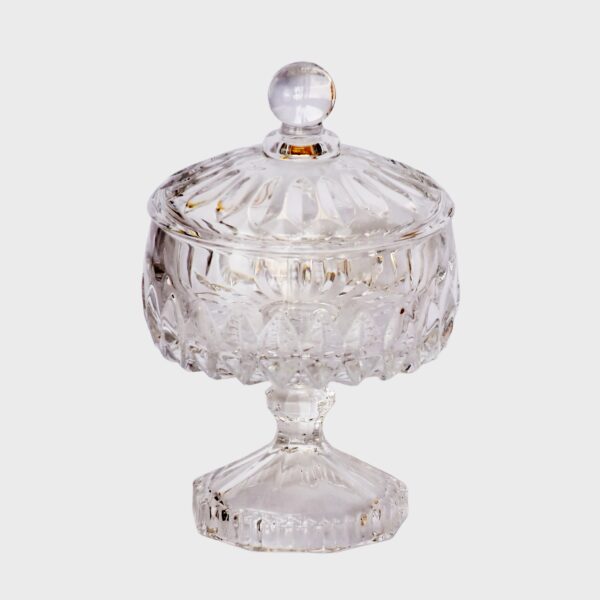 Potiche Decorativo de Cristal com Pé Louise