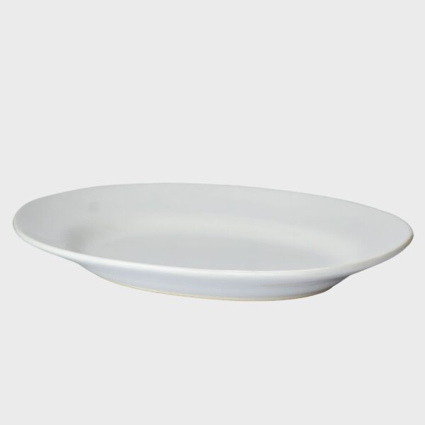 Travessa Oval de Porcelana Branca