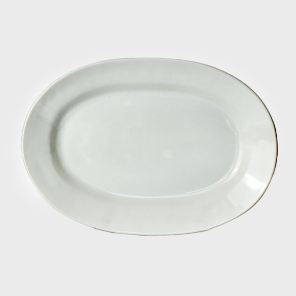 Travessa Oval de Porcelana Branca